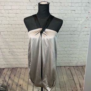 Vince Silk Halter Tunic Blouse